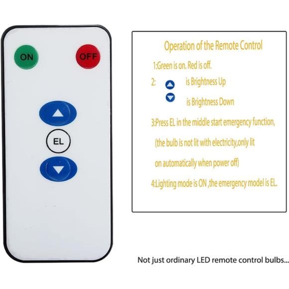 Rechargeable Light Bulbs, LED Magic Bulb with Remote Controller Warm White - Picture 4 of 6